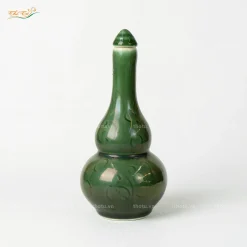 Nậm rượu hoa bèo xanh đồng Bát Tràng