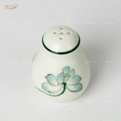 Ống rắc tiêu sen xanh Bát Tràng
