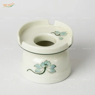 Gạt tàn sen xanh Bát Tràng