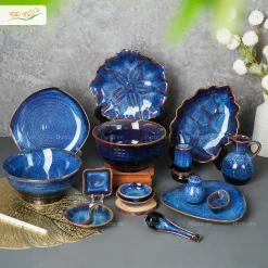 Bộ Men Hoả Biến Xanh Lam