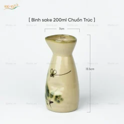 Bình sake chuồn trúc