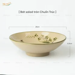 Bát Salad Tròn Chuồn Trúc Bát Tràng