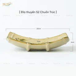 Đĩa thuyền chuồn trúc Bát Tràng