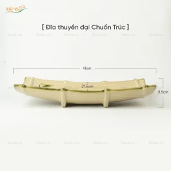 Đĩa thuyền chuồn trúc Bát Tràng