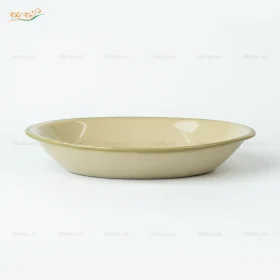 Đĩa bầu dục sâu lòng chuồn trúc Bát Tràng