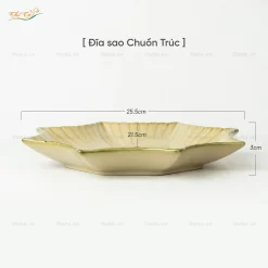 Đĩa sao chuồn trúc Bát Tràng