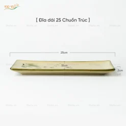 Đĩa dài chuồn trúc Bát Tràng