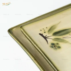 Đĩa dài chuồn trúc Bát Tràng