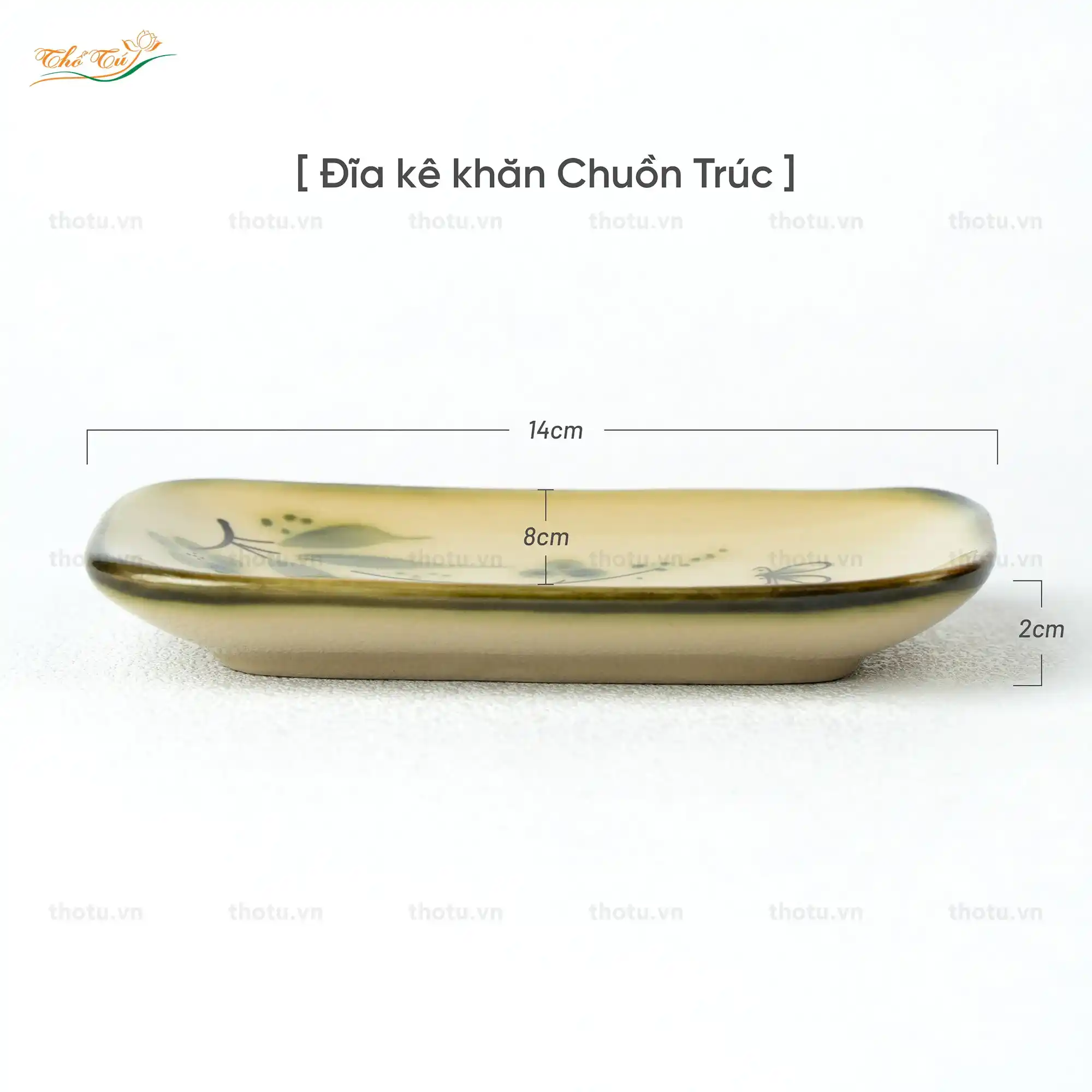 Đĩa kê khăn trúc chuồn Đĩa kê khăn trúc chuồn