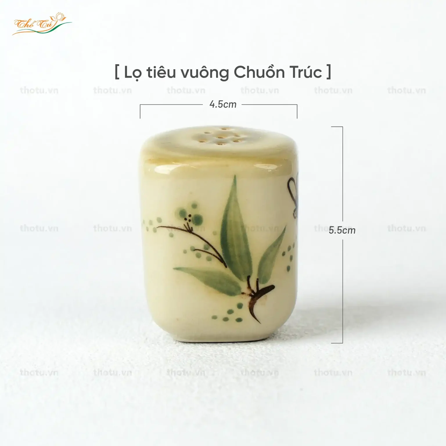 Lọ tiêu vuông chuồn trúc