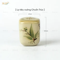 Lọ tiêu vuông chuồn trúc