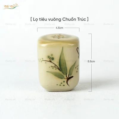 Lọ tiêu vuông chuồn trúc