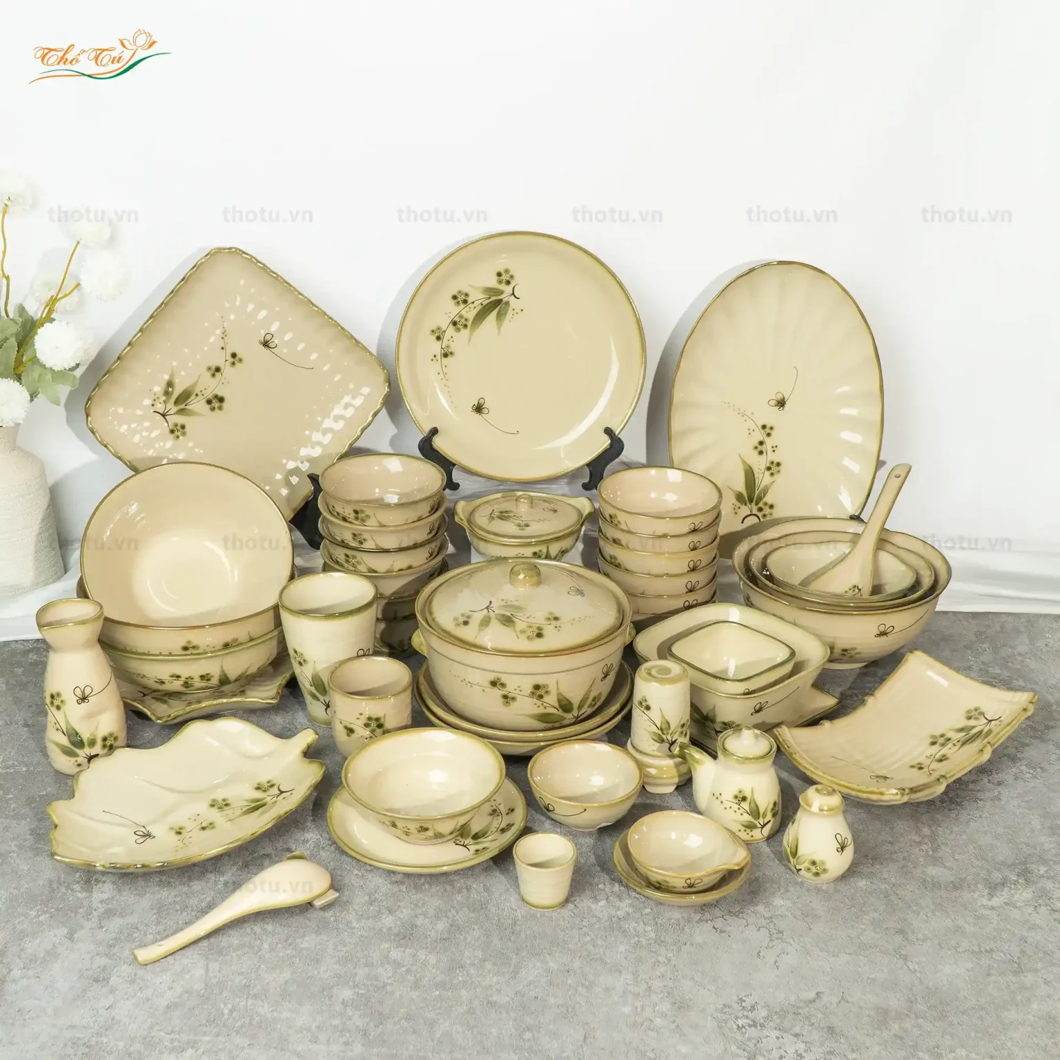 Bát đĩa Chuồn Trúc cho nhà hàng chay
