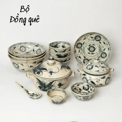 Bộ Đồng quê - bát đĩa nhà hàng cơm niêu
