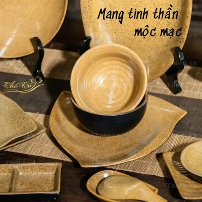 Bát đĩa nhà hàng cơm niêu mang tinh thần mộc mạc