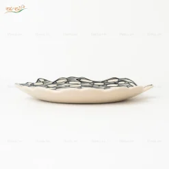 Đĩa lá trầu men ngà cá đàn