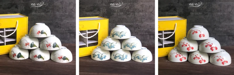 Quà Tết bát đĩa gốm phù hợp với hầu hết gia đình Việt
