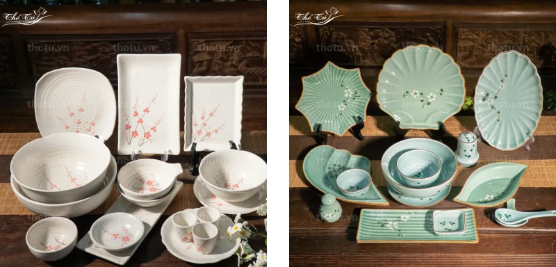 Màu men thanh lịch và hoạ tiết mềm mại