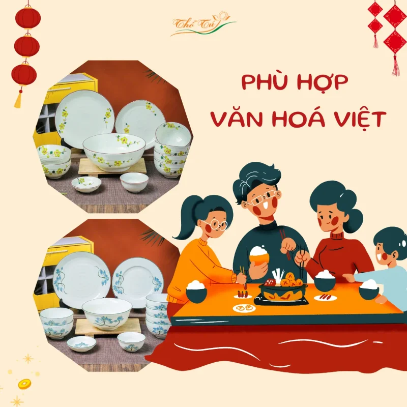 Bát đĩa Thổ Tú