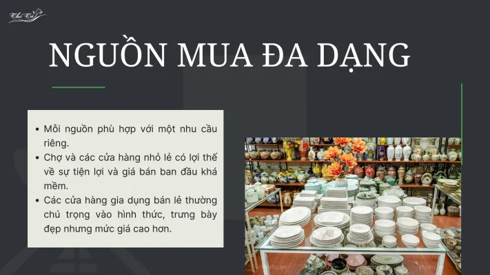 Nguồn mua bát đĩa tại Hà Nội rất phong phú