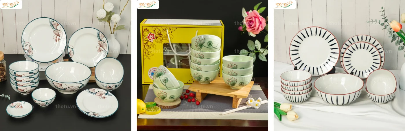 Bát đĩa Thổ Tú