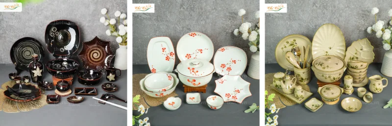 Các mẫu bát đĩa đa dạng, phù hợp với nhiều nhu cầu khác nhau
