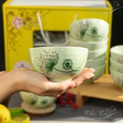 Bộ bát cơm men ngọc bồ công anh