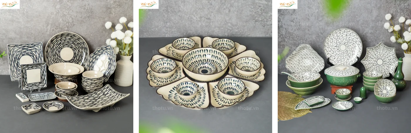 Bát đĩa Thổ Tú