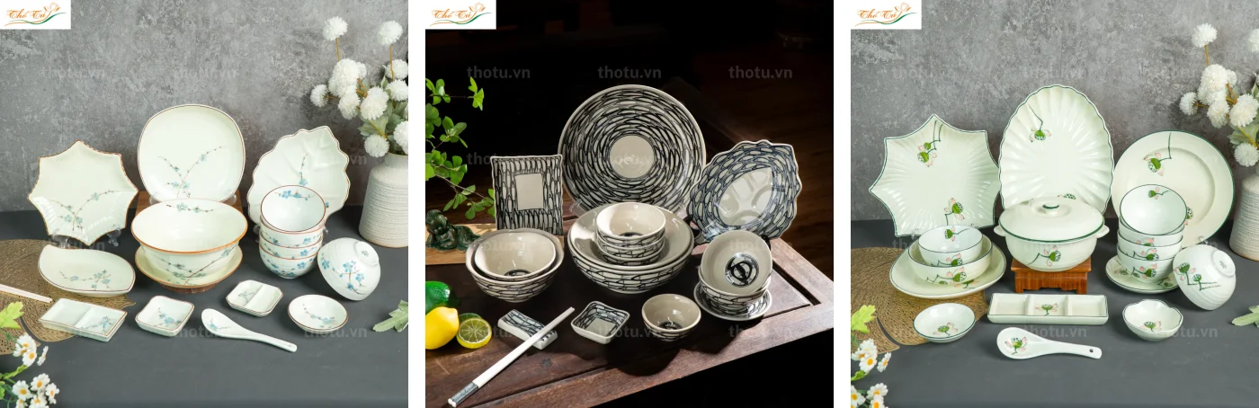 Bát đĩa Thổ Tú