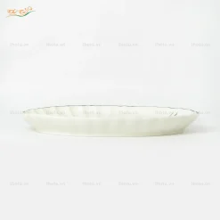 Đĩa Bầu Dục Múi Men Kem Đài Sen