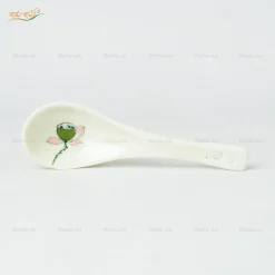 Thìa cơm men kem đài sen bát tràng
