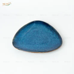 Đĩa Tam Giác Men Hỏa Biến Xanh Lam