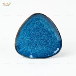 Đĩa Tam Giác Men Hỏa Biến Xanh Lam