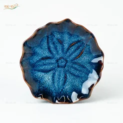 Khay Hoa Men Hỏa Biến Xanh Lam