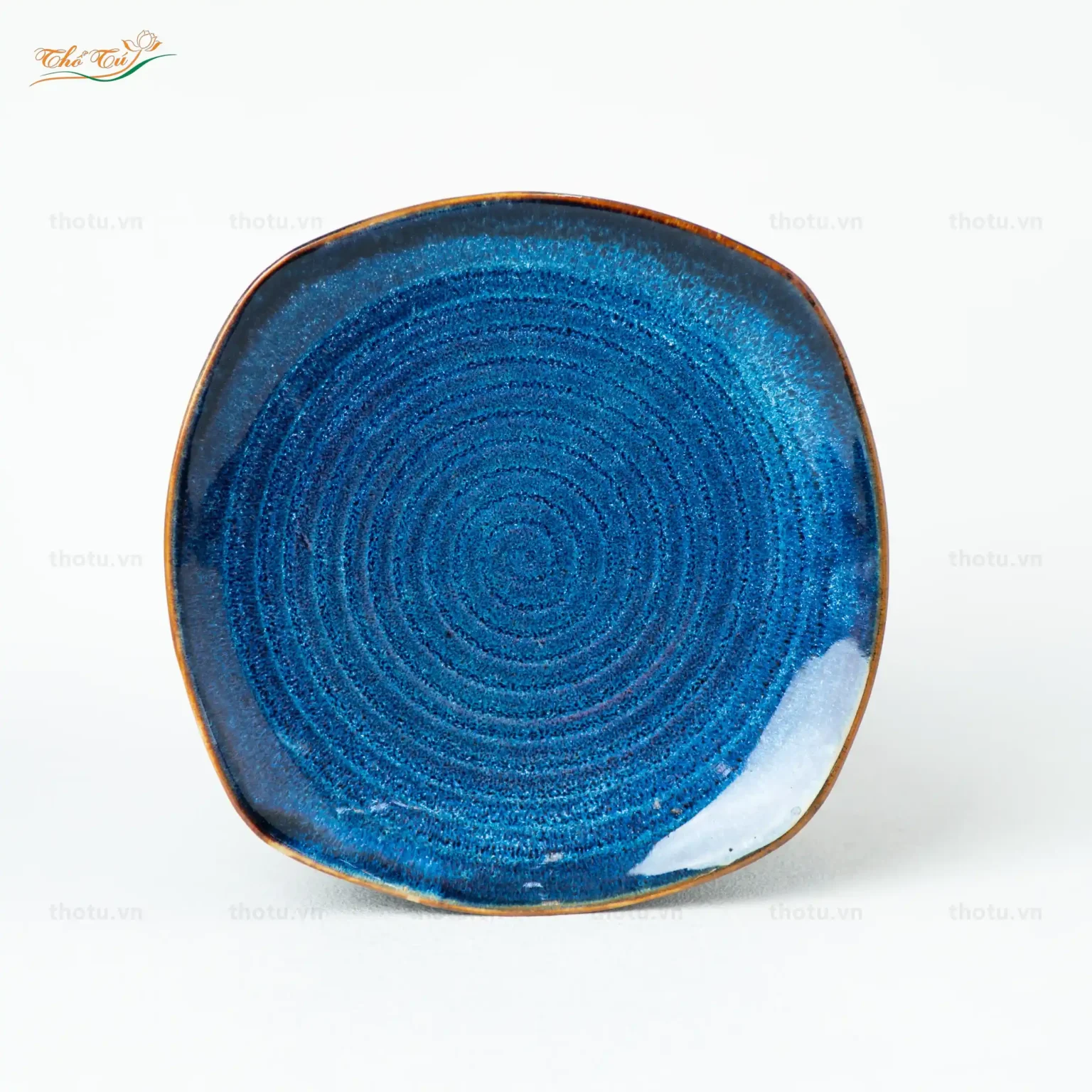 Khay Ảo Men Hỏa Biến Xanh Lam
