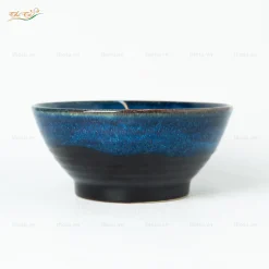 Bát tô men hỏa biến xanh lam
