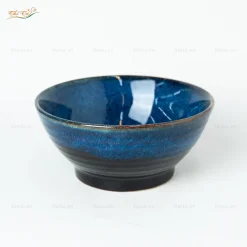 Bát tô men hỏa biến xanh lam