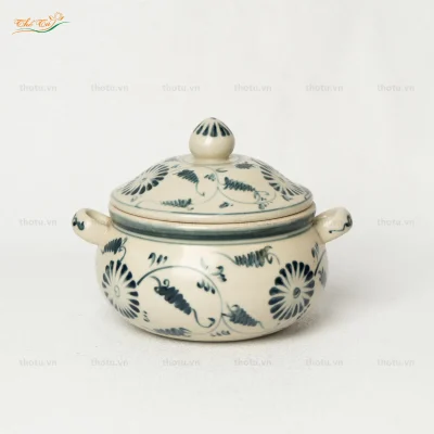 Âu Cơm Men Rạn Vẽ Cúc Dây