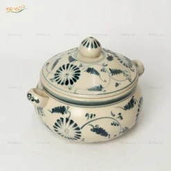 Âu Cơm Men Rạn Vẽ Cúc Đen