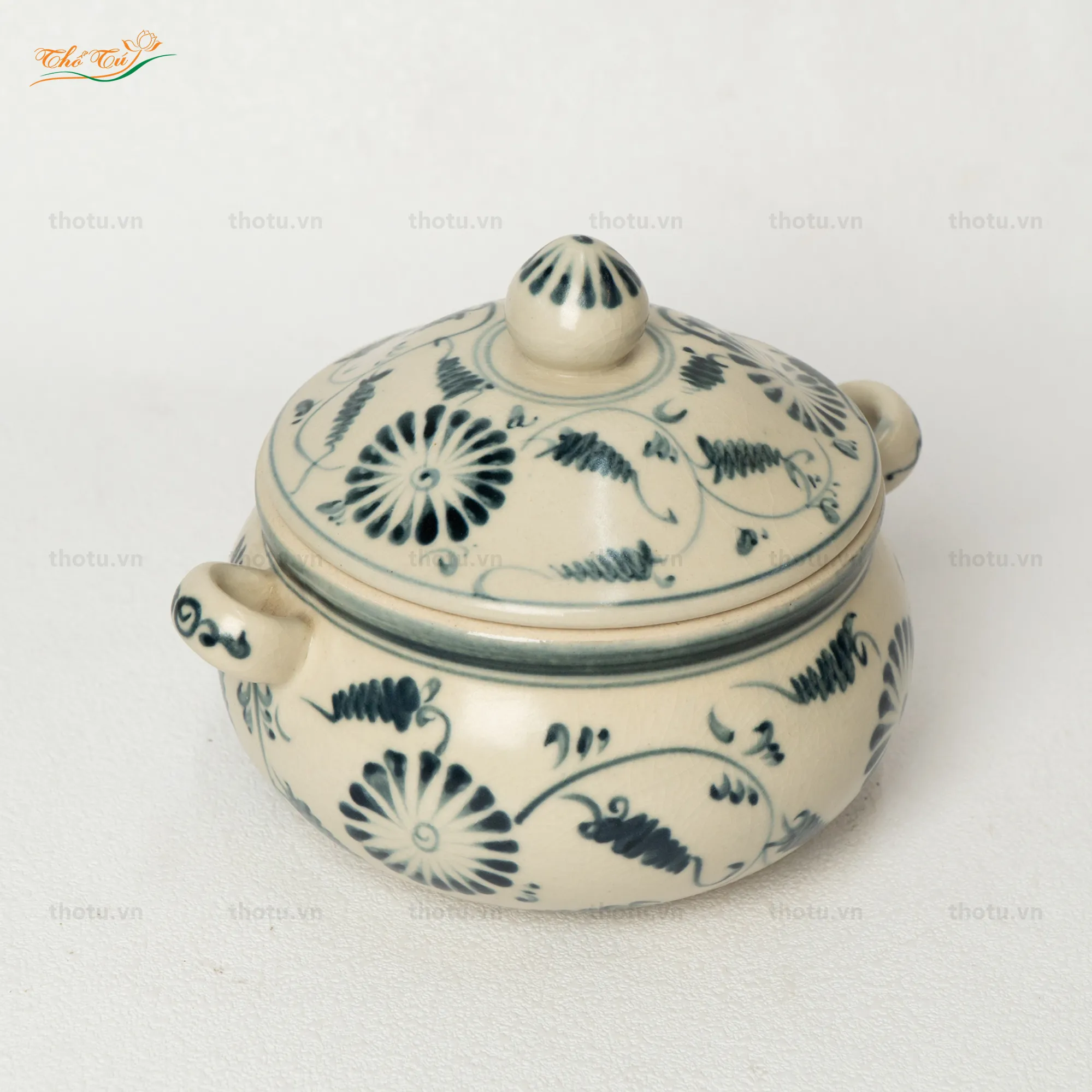 Âu Cơm Men Rạn Vẽ Cúc Đen Âu Cơm Men Rạn Vẽ Cúc Đen
