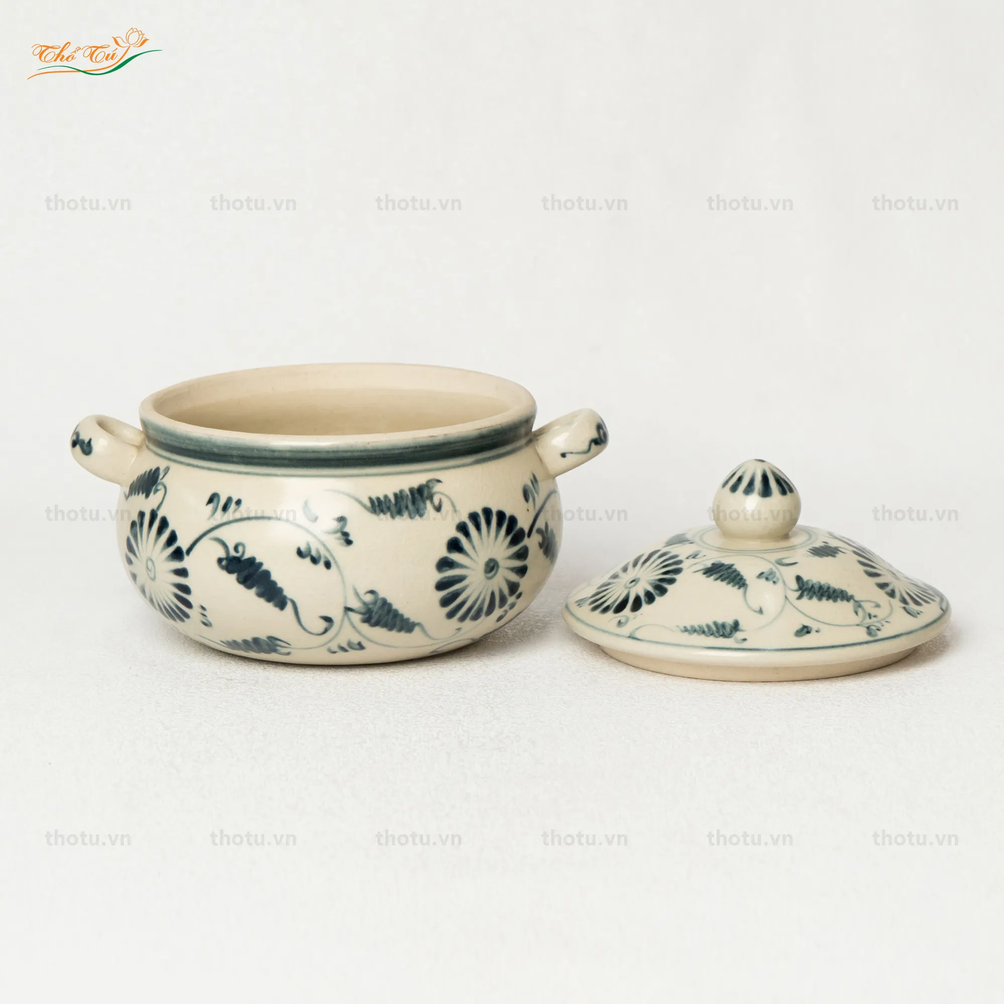 Âu Cơm Men Rạn Vẽ Cúc Đen Âu Cơm Men Rạn Vẽ Cúc Đen