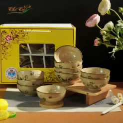 Bộ Bát Chuồn Trúc Xanh