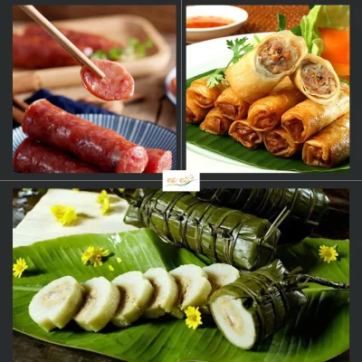 Các đĩa thức ăn khô được xếp xung quanh