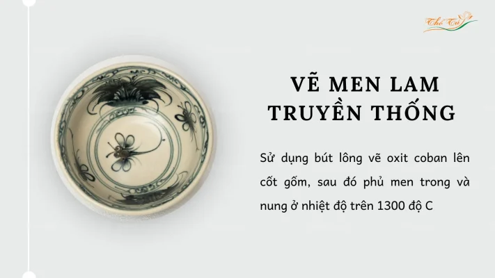 Kỹ thuật vẽ men lam truyền thống
