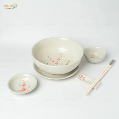 Tô Phở Nông Men Gấm Hoa Đào Bát Tràng
