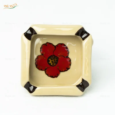 Gạt Tàn Hoa Sứ Đỏ 3D