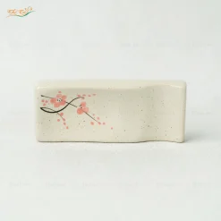 Gác Đũa Thìa Men Gấm Hoa Đào Bát Tràng