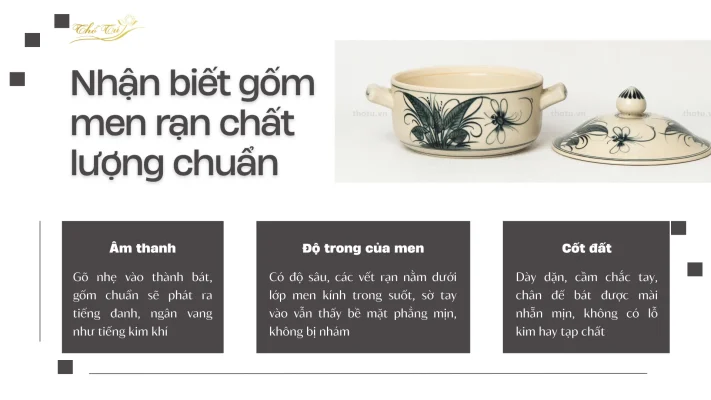 Cách nhận biết gốm men rạn chất lượng cao