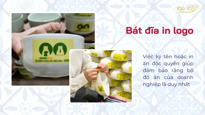 Bát đĩa ký tên/in logo độc quyền