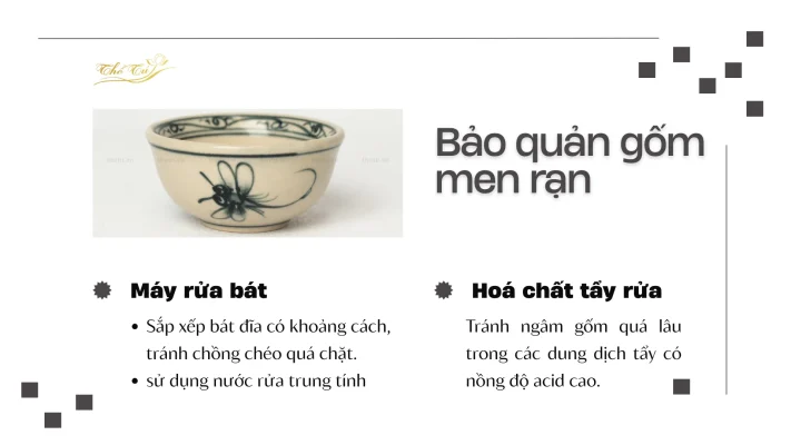 Hướng dẫn bảo quản bát đĩa men rạn
